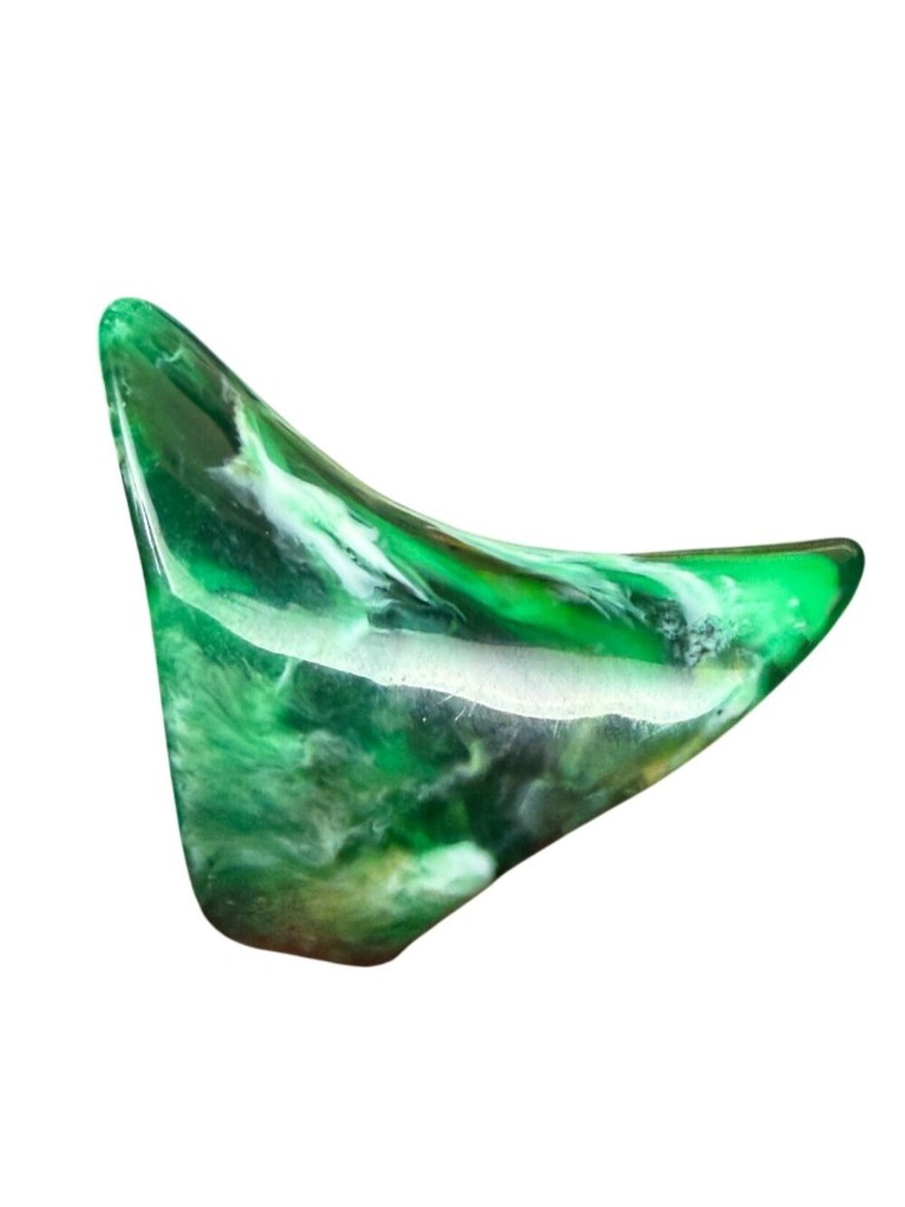 Vintage Lucite Size 8 Green Marble Statement Ring